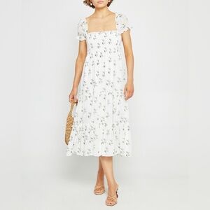 o.p.t Cypress‎ Midi Dress - Size XL - White Floral - NWT